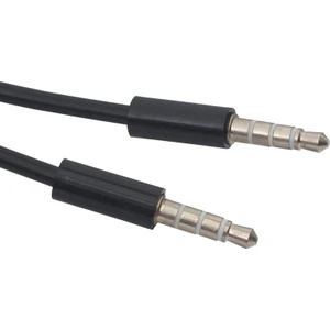 3.5 mm Erkek Erkek 1.5 Metre 4 Boğumlu Kablo Aux Stereo Kablo Iki Uzu Erkek Aux Kablosu