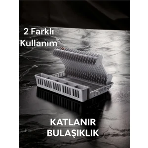 Nesto Home Tezgah Üstü Katlanır Bulaşıklık - Tabaklık - Kurutmalık Bulaşık Düzenleyicisi