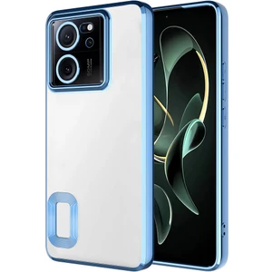 Xiaomi Mi 13T Pro Kılıf Renkli Kenarlı Kamera Korumalı Arkası Şeffaf Logo Açık Omega Silikon