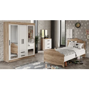 Ildır Çocuk Odası Takımı 3 Parça Tamamı Mdf Flora Beyaz