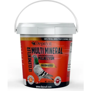 Multi Mineral Kırmızı Vitamin 2,5 kg Kova Toz (Güvercin Horoz Tavuk Papağan Muhabbet Kuşu Vb)