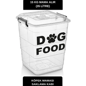 15 kg Köpek Mama Saklama Kabı Mama Saklama Kabı Köpek Maması Saklama Kabı Mama Saklama Kutusu büyük boy