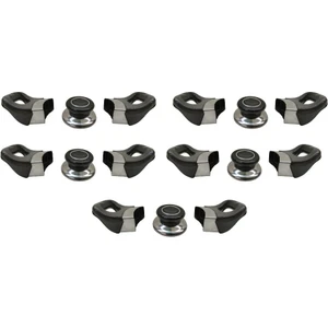 Nalburkent Tencere Tava Sahan Kulp Cam Ve Metal Kapak İçin Yasemin Kromajlı Siyah 5 Set