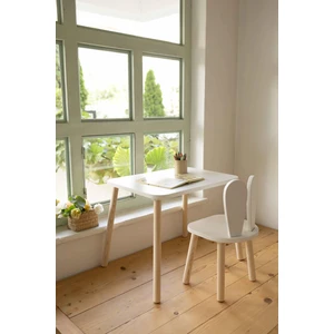 Alfa Country Montessori Çocuk Masası 1 Masa & 1 Beyaz Bunny Sandalye
