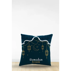 Çift Tarafı Dijital Baskılı Dekoratif Suni Deri Ramazan (Ramadan) Temalı Kırlent Kılıfı