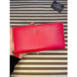 SANAT LEATHER SL-2132  Deri Şık Portföy Fermuarlı Kadın Cüzdanı 19,5cm×10,5cm Sanat Leather