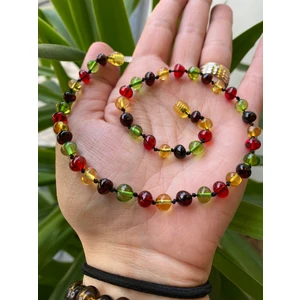 Kehribarevi Ereğli Baltık Damla Kehribarbebek Diş Kolyesi