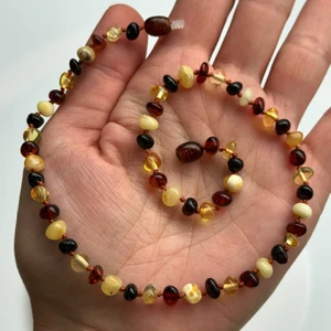 Kehribarevi Ereğli Orjinal Baltık Damla Kehribar Bebek Diş Kolyesi