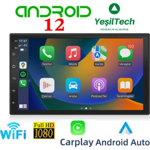 EXVOL EXW-X100 Android 12 Multimedya 2/32GB Double Teyp+Park Kamerası Hediye 7inch HD IPS
