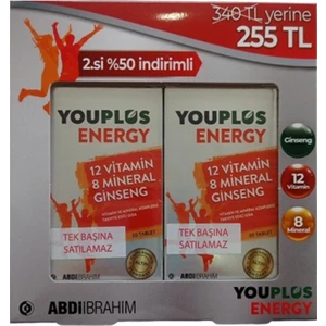 Energy 12 Vitamin 8 Mineral Ginseng 30 Tablet Ikili Avantajlı Paket