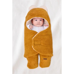 Çift Kat Elyaflı Dış Kundak Peluş Battaniye Welsoft Bebek Uyku Tulumu