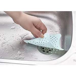 Main Shop Vantuzlu Silikon Kaymaz Yıldız Lavabo ve Küvet Süzgeci Yıldız Süzgeç Beyaz Renk