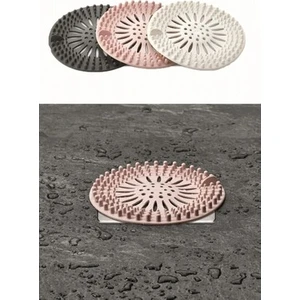 Main Shop 3 Adet Yuvarlak Silikon Lavabo Ve Küvet Süzgeci, Lavabo Tıkacı (Antrasit-Pembe-Beyaz)