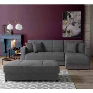 Roma Çekyatlı Puflu Yataklı Köşe Koltuk Takımı