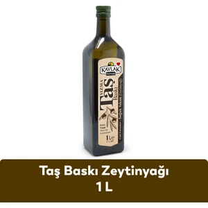 Kavlak Taş Baskı Soğuk Sıkım Zeytinyağı 1 lt Marasca Cam Şişe