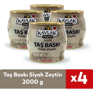 Kavlak Zeytin Kavlak Taş Baskı Gemlik Siyah Zeytin 2 kg x 4'lü