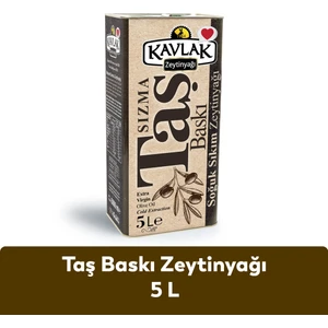 Kavlak Taş Baskı Soğuk Sıkım Zeytinyağı 5 Lt
