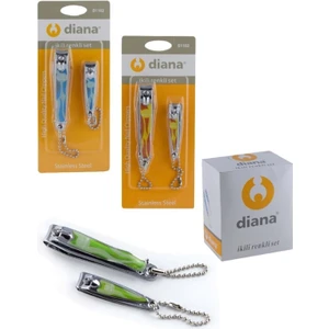 Melek Store  Diana 2 Li Renkli Vakumlu Tırnak Makası