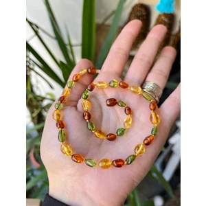 Kehribarevi Ereğli Baltık Damla Kehribar Bebek Kolyesi