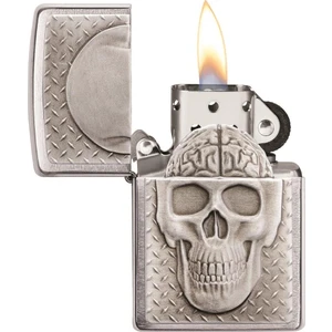 Çakmak 29818 Skull W/Brain Surprise Metal Alaşım Rüzgar Geçirmez Eğlenceli Tasarım