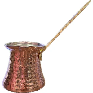 El Yapımı Çekiç Dövme Bakır Cezve 4 Kişilik