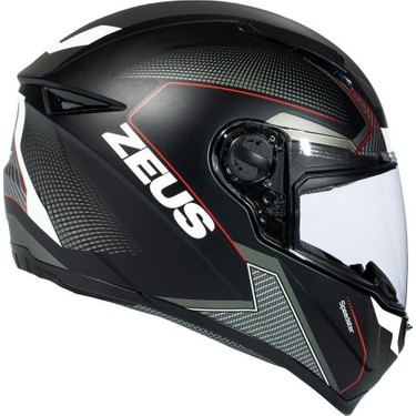 Zeus KASK/ZS-811A Matt Black/al6 Whıte Red Fiyatı