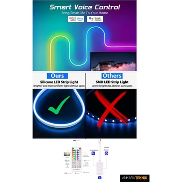 OEM Piksel Neon LED (6X12MM) 5 Metre Hazır Kumandalı Set/ Fiyatı
