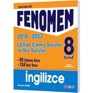 Fenomen Yayınları LGS İngilizce Çıkmış Sorular 2018 -