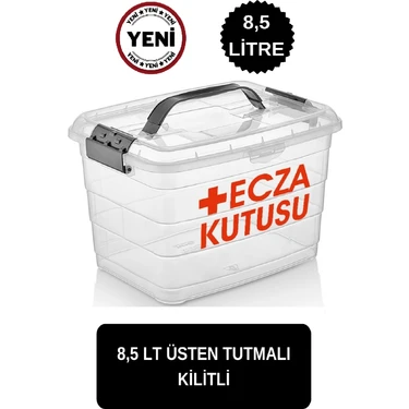 Deembro 8,5 Lt Ecza Kutusu Ilk Yardım Ecza Dolabı Çantası Ilaç Kutusu Ilaç Saklama Kabı Kutusu Ilaç