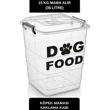 Deembro 15 kg Köpek Mama Saklama Kabı Mama Saklama Kabı Köpek Maması Saklama Kabı Mama Saklama