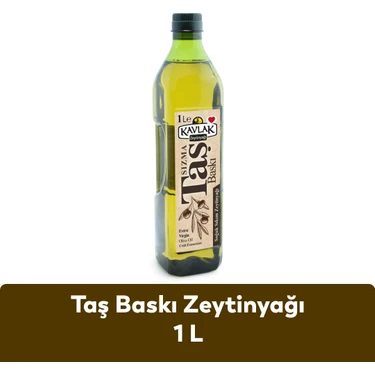 Kavlak Taş Baskı Soğuk Sıkım Zeytinyağı 1 Lt Pet