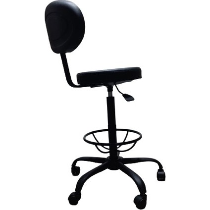 Laboratuvar Taburesi Çemberli Sırtlıklı Siyah Metal Ayaklı fiyatları