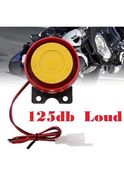 Araba Atv Motosiklet Kamyon Bisiklet Yüksek Sesle Korna Klaxon 125DB 12V Elektrikli Evrensel (Yurt Dışından)