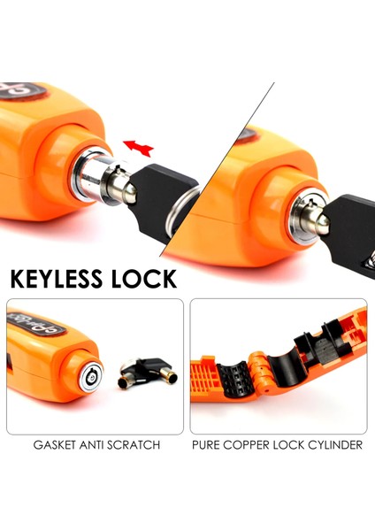 Sarı Stil Motosiklet Tutma Kilidi C Güvenlik Güvenlik Kilitleri Gidon Ahize Fren Kolu Disk Kilitleme Fit Scooter Atv Hırsızlığa Karşı Motor Kilidi (Yurt Dışından) fırsatları