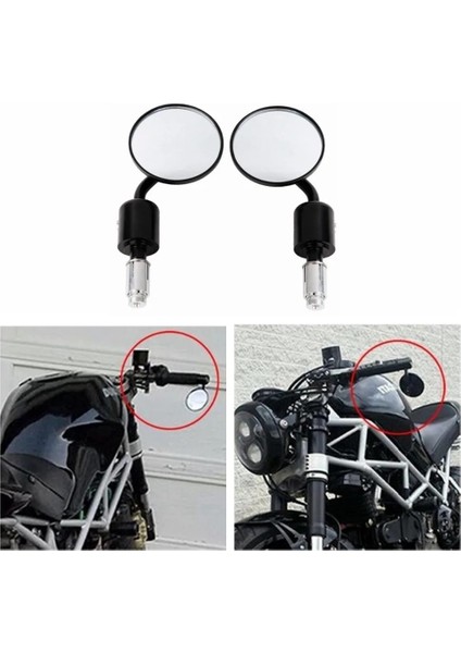Gül Kırmızı Tarzı Motosiklet Evrensel C Alüminyum Dikiz 3 "gidon Sonu" Kawasaki Yamaha Honda Suzuki Motosiklet Chopper Için Aynalar (Yurt Dışından)