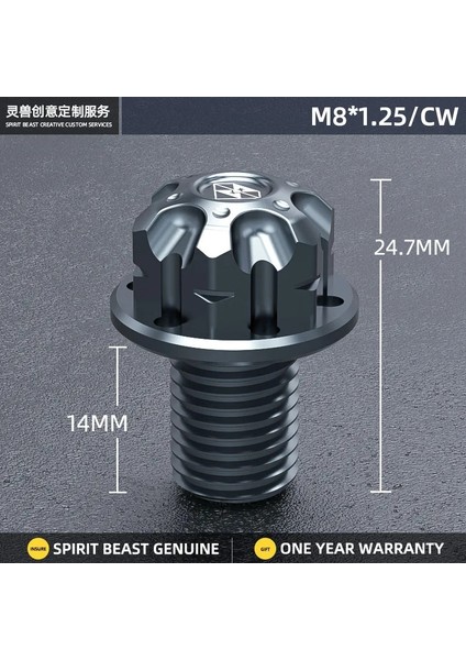 Titanyum L4 8c Stili Motosiklet Evrensel Dikiz Aynası Vida Montaj Aynaları Cıvata Vida M * 1.25 Bmw Suzuki Honda Kawasaki Için Ayna Deliği Fişi (Yurt Dışından)