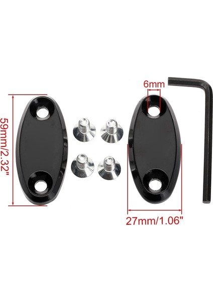 Siyah Motosiklet Alüminyum Aynalar Honda Cbr 600RR Cbr 929RR Cbr 954RR Cbr 600F4 Cbr 600F4I Motor Parçaları Için Taban Plakalarını Kapatın (Yurt Dışından)