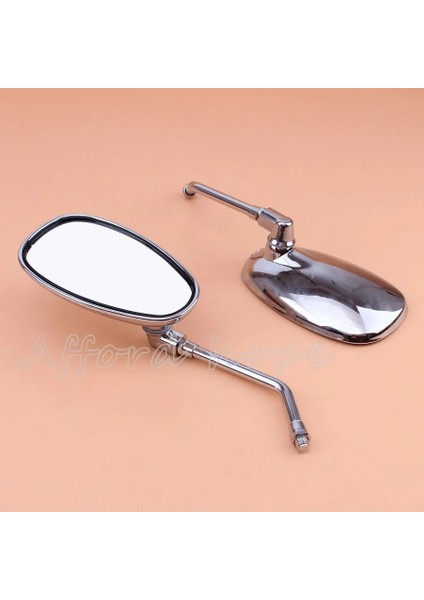 Motosiklet Krom Oval Yan Yan Dikiz Aynaları Cruıser Chopper 10MM Honda Kawasakı Ducatı Harley Suzukı Özel (Yurt Dışından) fırsatları
