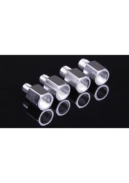 Gümüş 10-8 R-Rr Stili Siyah Motosiklet Ayna Adaptörü Dikiz Aynaları Sağ Sol El Konuları Dönüşüm Cıvata Vidaları Bmw Yamaha Için (Yurt Dışından)