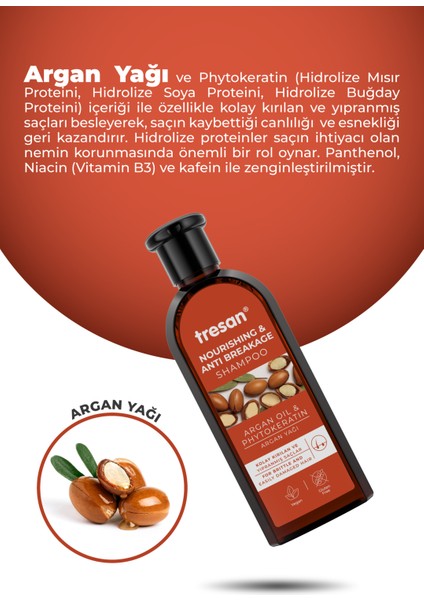 Argan Yağı Besleyici ve Kırılma Karşıtı Bakım Şampuanı 300 ml X 2 Adet