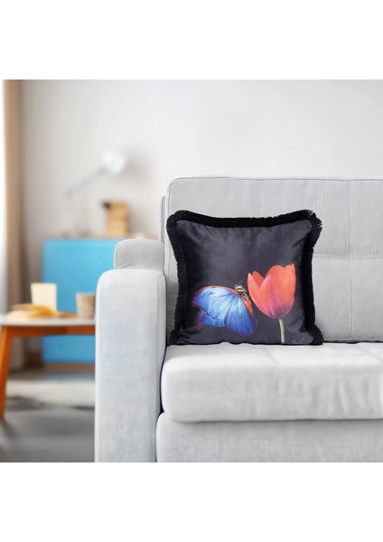 Kadife Kırlent Ithal Özel Tasarım Modern Klasik Püsküllü Kırlent Kılıfı fiyatları