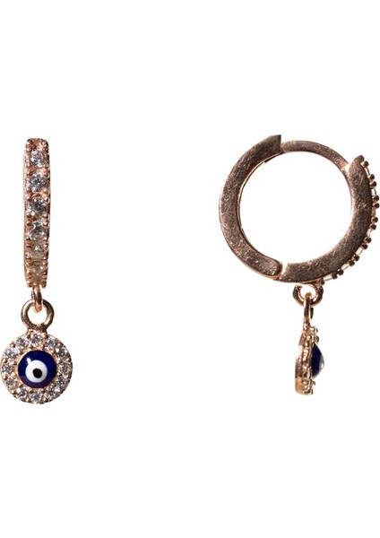 Kadın Rose Nazar Boncuğu Model 925 Ayar Gümüş Küpe fırsatları