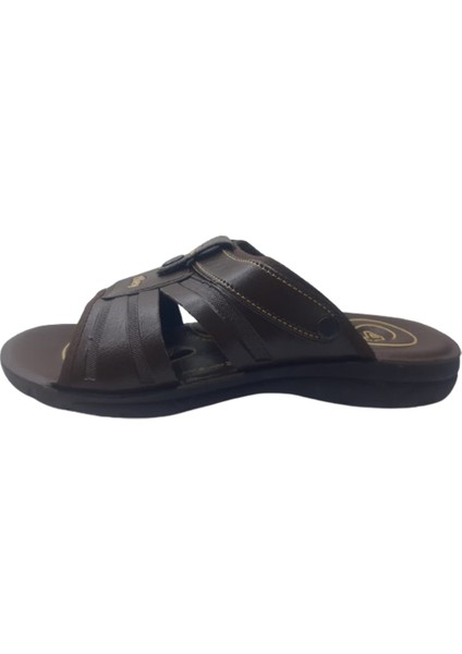 Erkek Kahverengi Günlük Yürüyüş Terlik Sandalet ZL022-010