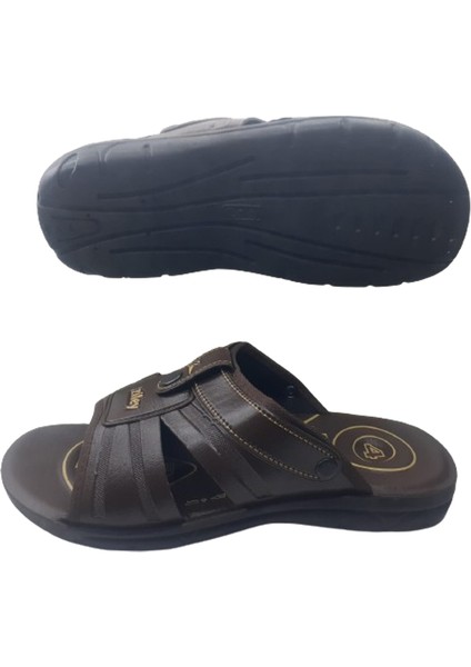 Erkek Kahverengi Günlük Yürüyüş Terlik Sandalet ZL022-010