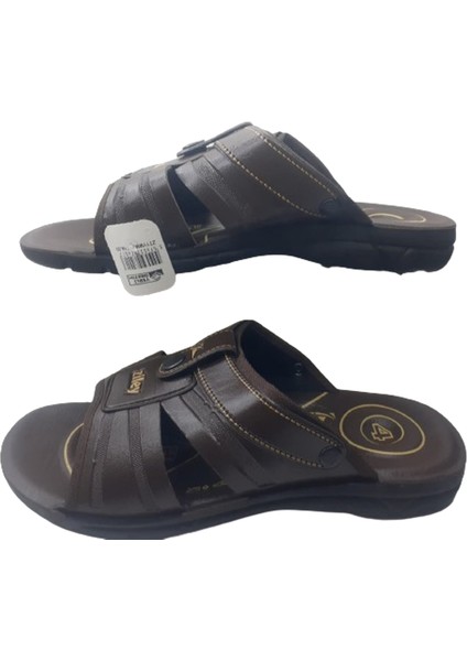 Erkek Kahverengi Günlük Yürüyüş Terlik Sandalet ZL022-010