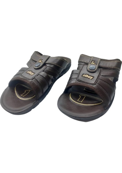 Erkek Kahverengi Günlük Yürüyüş Terlik Sandalet ZL022-010