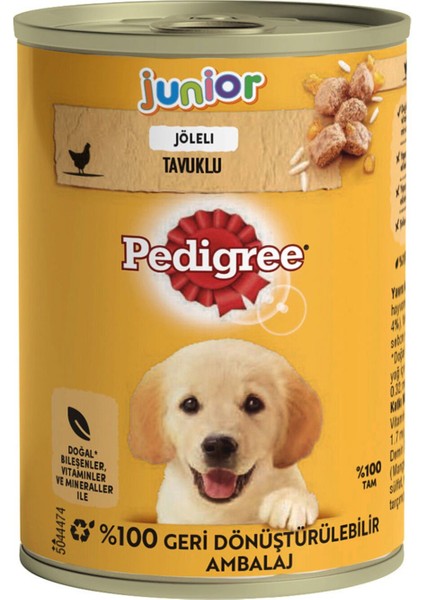 Pedigreetavuklu Yavru Köpek Konserve Yaş Mama 400 gr 12 Adet