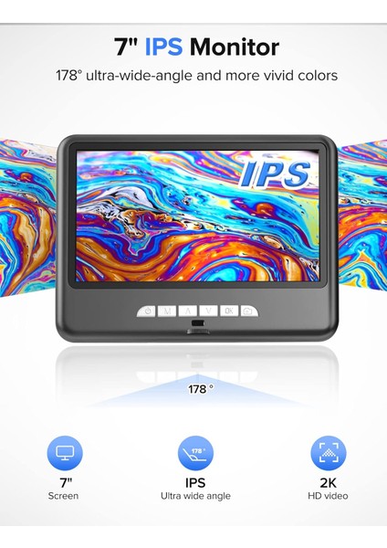 7 Inc 24MP LCD Dijital HDMI Mikroskop 2k 1200 x
