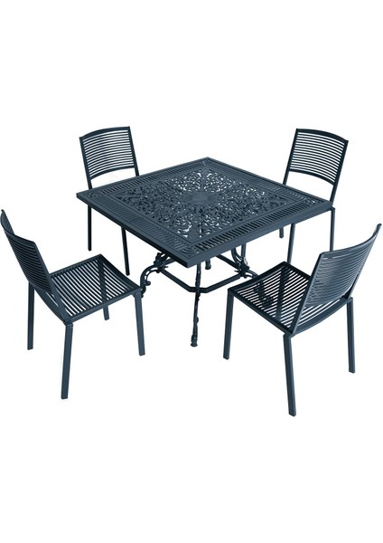 Alüminyum Masa Sandalye Takımı CG724