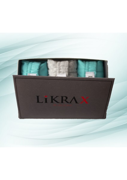 3'lü Erkek Çocuk Boxer ( 2 Adet Mint - Gri )
